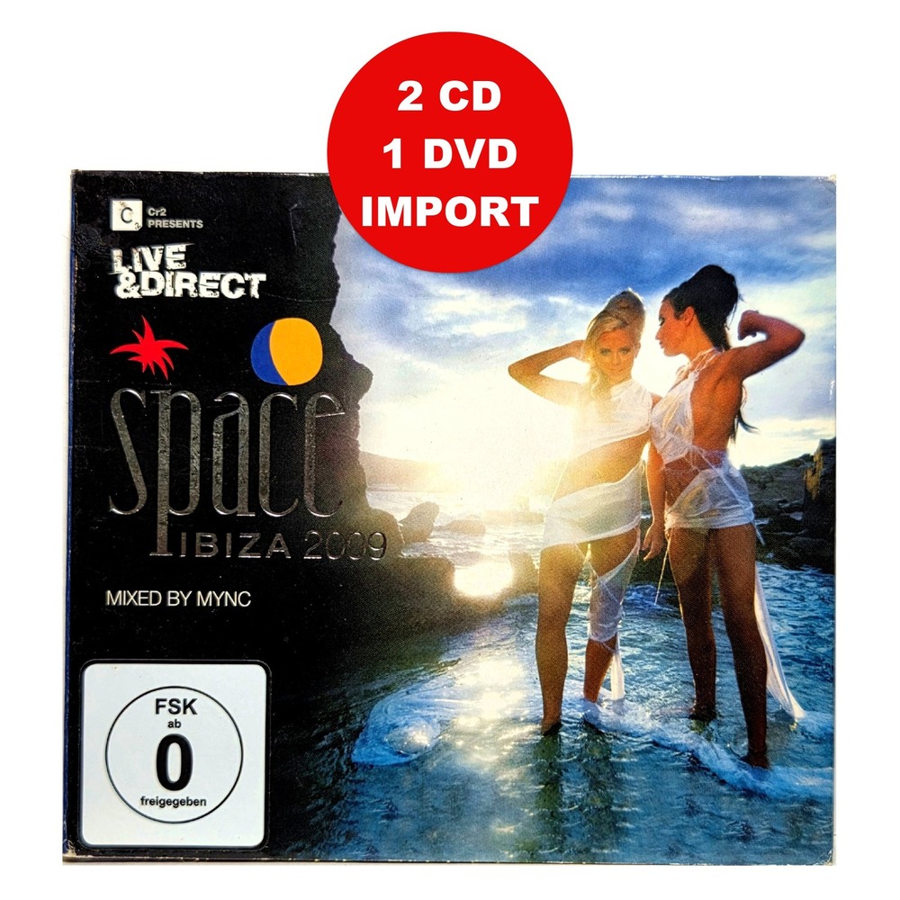 Live & Direct Space Ibiza 2009 Cr2 Records MYNC House Music 3-Disc CD DVD Set